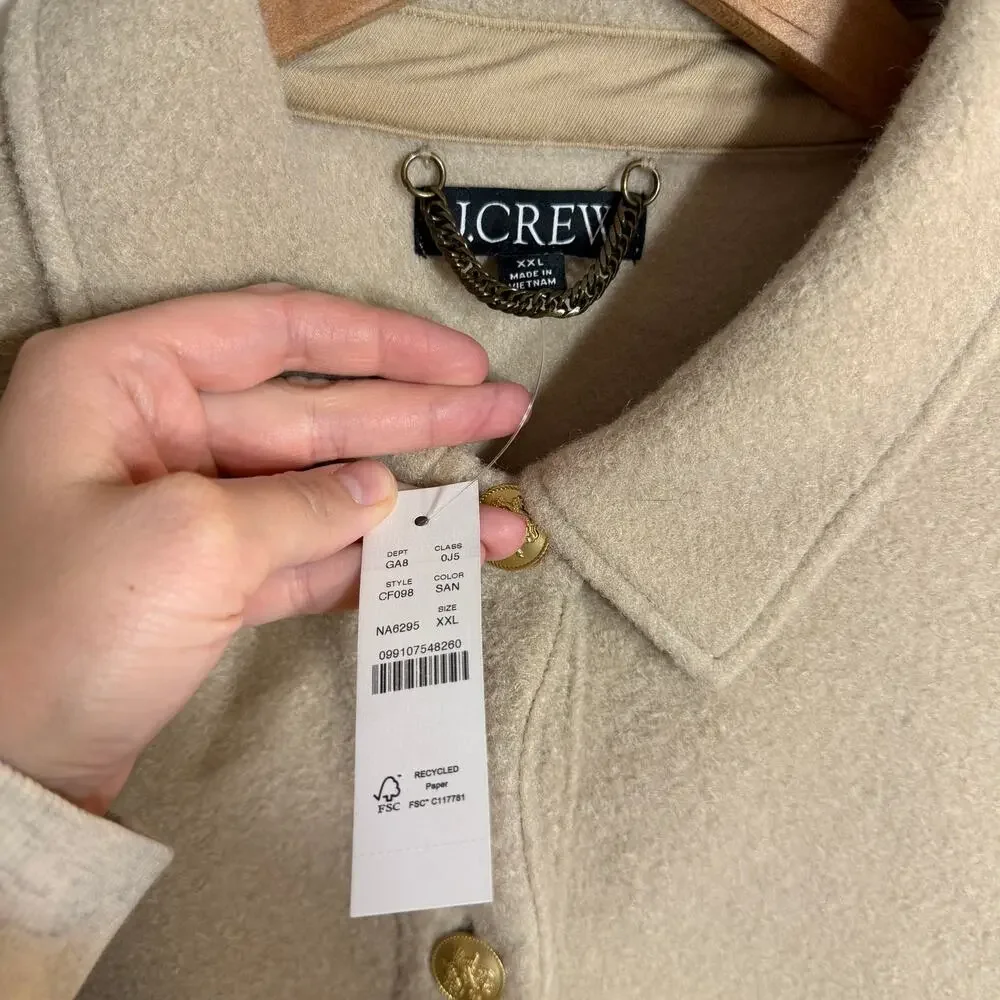 NWT J.Crew Tan Shacket